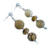 Picture Rock Sterling Silver Bead Post Dangle Earrings RX115184